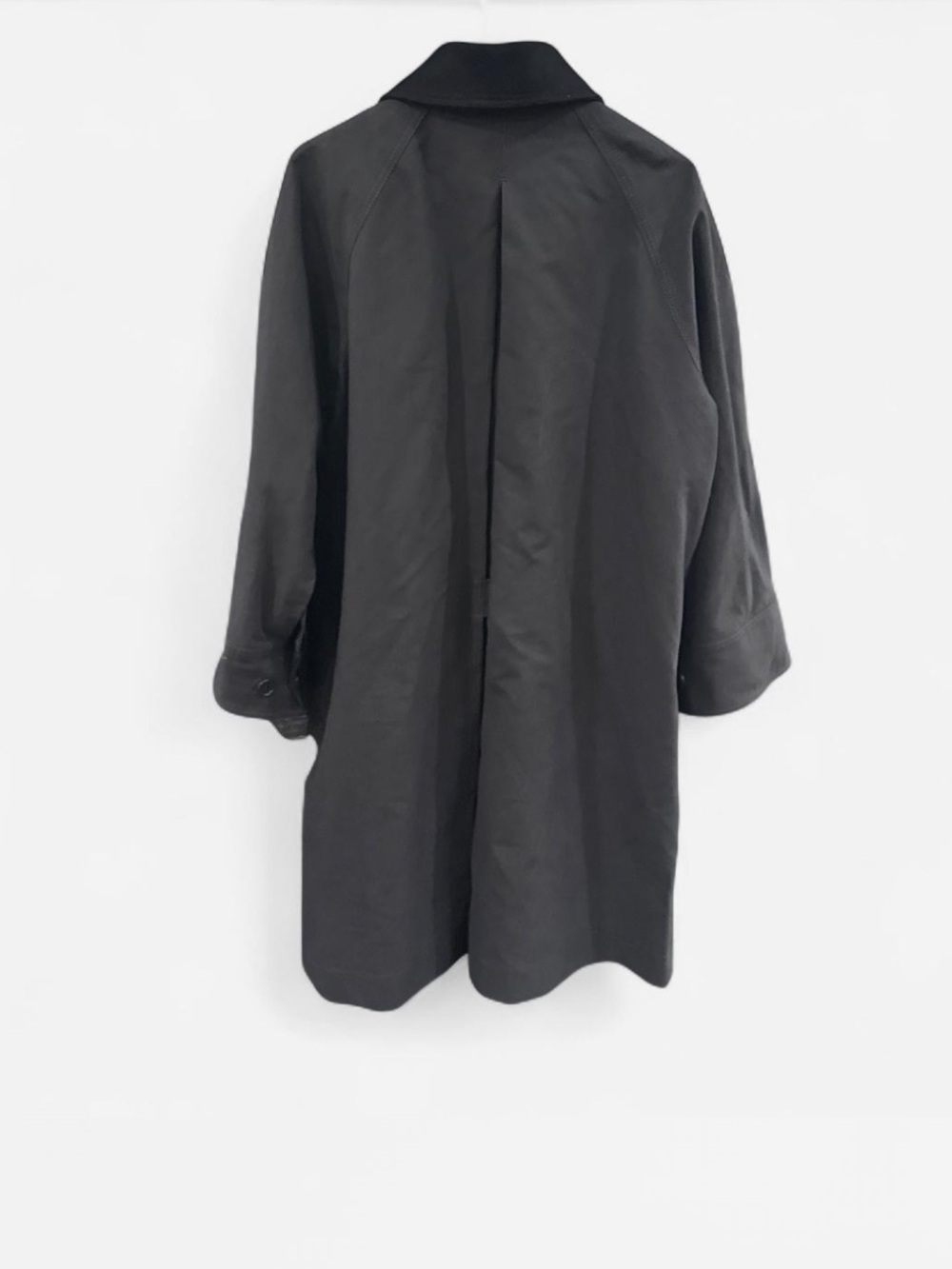 COS wool trimmed long car coat black quiet luxury minimalist preppy size M NWT - Picture 5 of 7